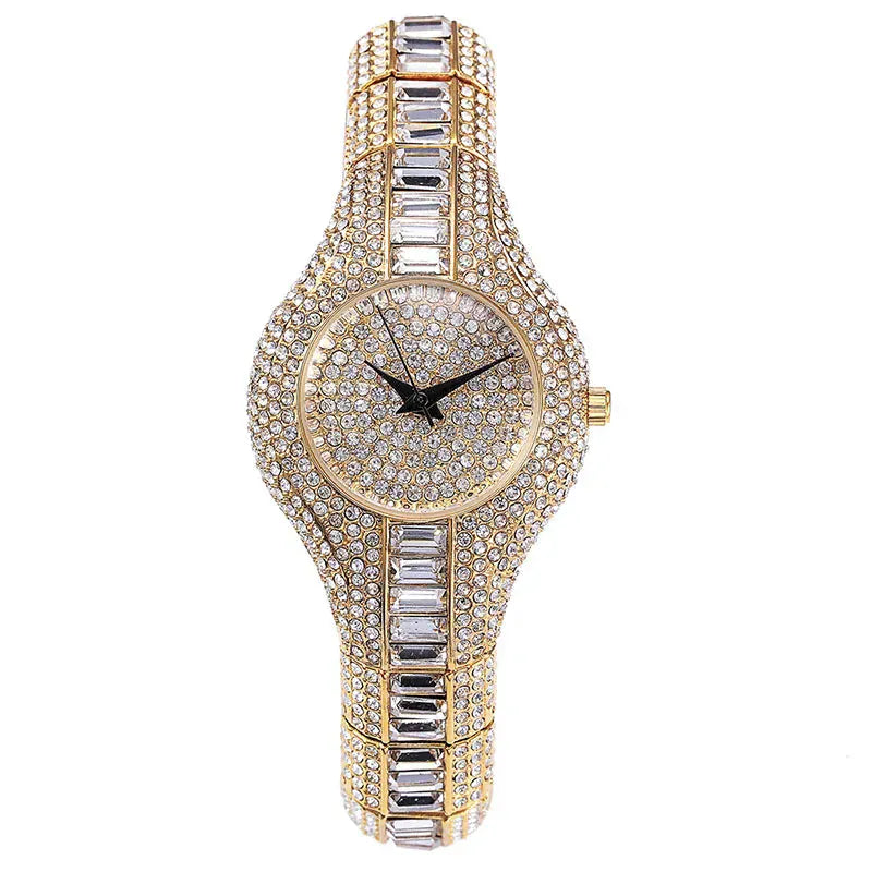 Luxury Women’s Watch | Baguette Diamond Waterproof Clock - Maison Novaire