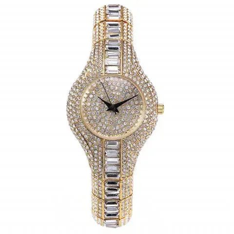 Luxury Women’s Watch | Baguette Diamond Waterproof Clock - Maison Novaire