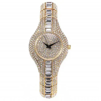 Luxury Women’s Watch | Baguette Diamond Waterproof Clock - Maison Novaire