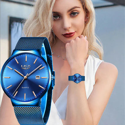 Luxury Women’s Watch | Ultra-Thin Steel Mesh Quartz Waterproof - Maison Novaire