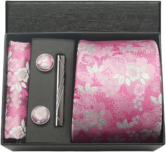 Maison Novaire 100% Silk Paisley Floral Tie - Maison Novaire
