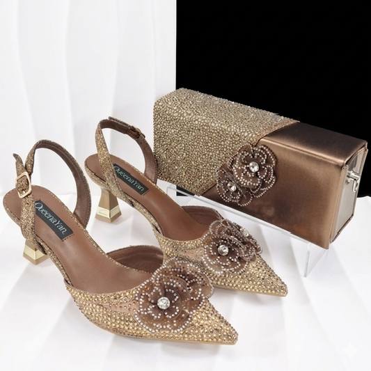 Maison Novaire African-Inspired Evening Shoe and Clutch Set - Maison Novaire