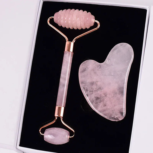 Maison Novaire Rose Quartz Gua Sha & Face Roller - Maison Novaire