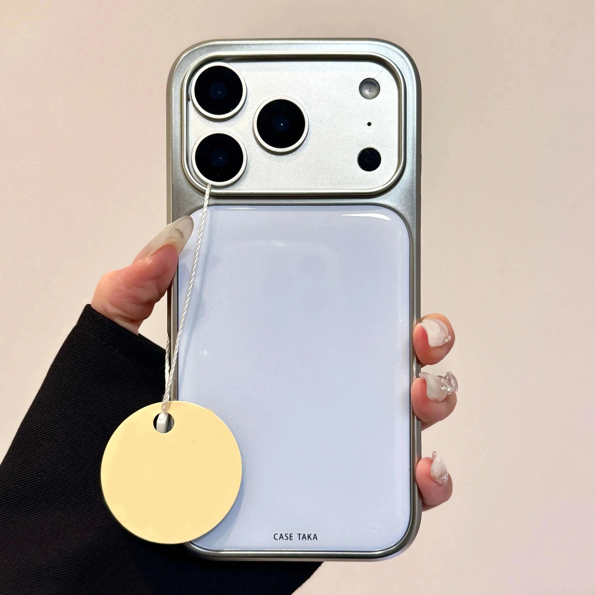 Maison Novaire Simple Color Electroplated Drop Glue iPhone Case