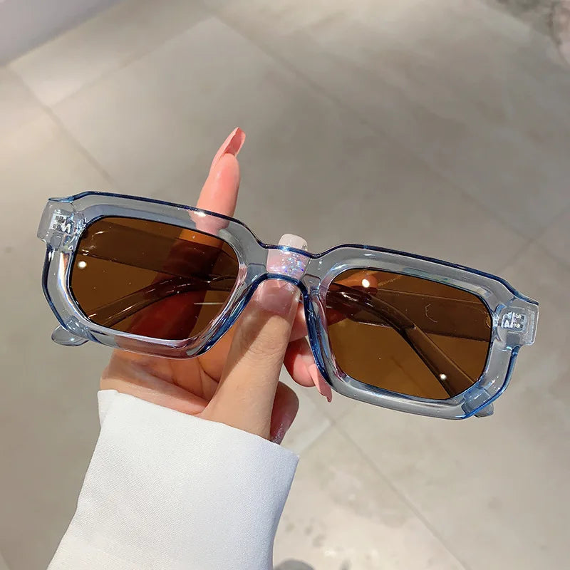 Men Vintage Rectangle Frame Sunglasses. - Maison Novaire