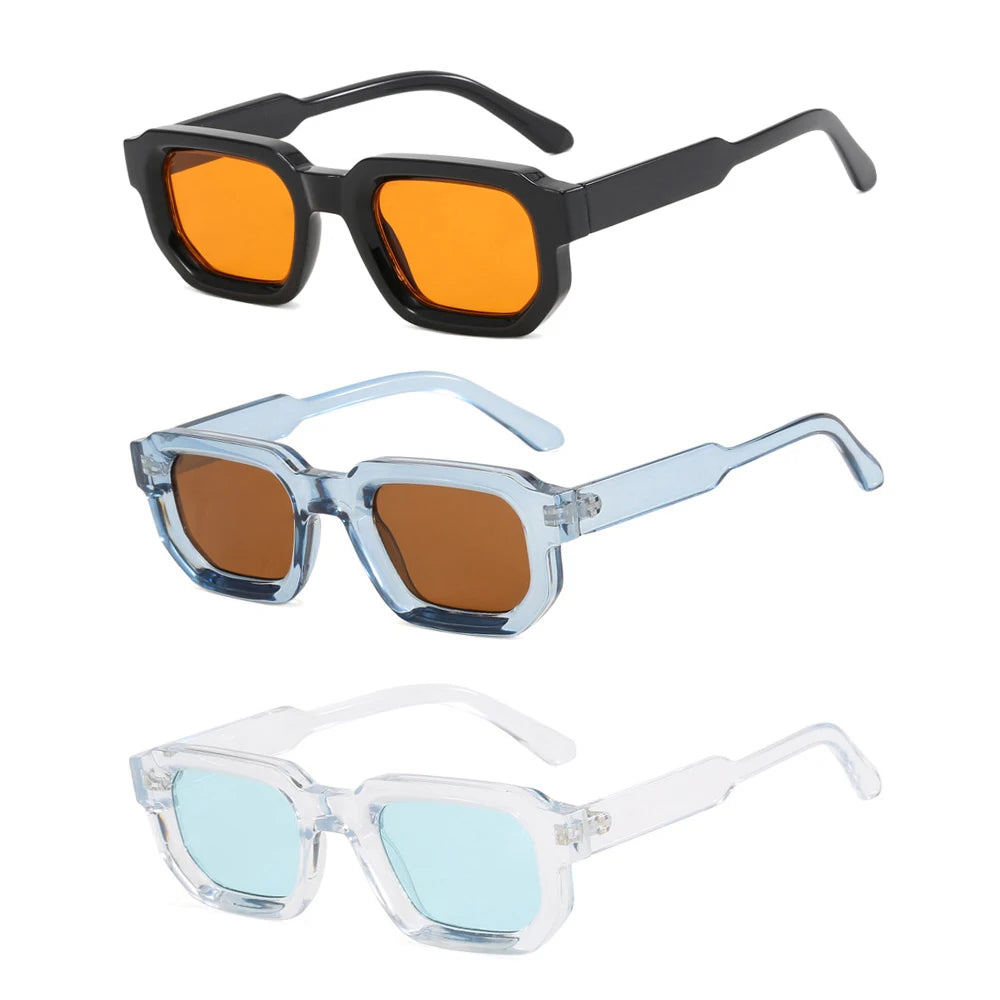 Men Vintage Rectangle Frame Sunglasses. - Maison Novaire