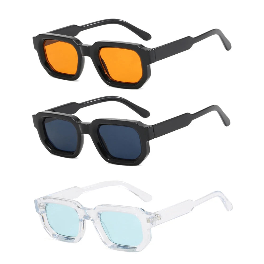Men Vintage Rectangle Frame Sunglasses. - Maison Novaire