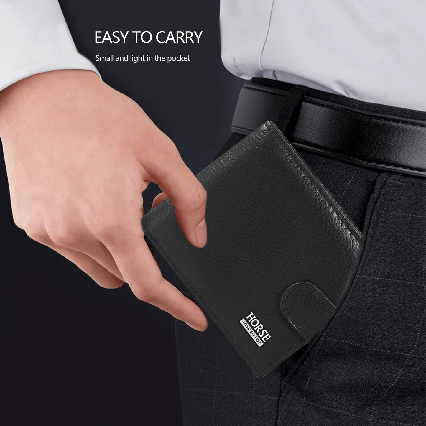 Men’s Genuine Leather Wallet | Premium Bifold RFID Blocking Cardholder Slim Leather Wallet Black Brown Everyday Carry - BLAKESTORE-NG