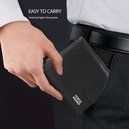 Men’s Genuine Leather Wallet | Premium Bifold RFID Blocking Cardholder Slim Leather Wallet Black Brown Everyday Carry - BLAKESTORE-NG