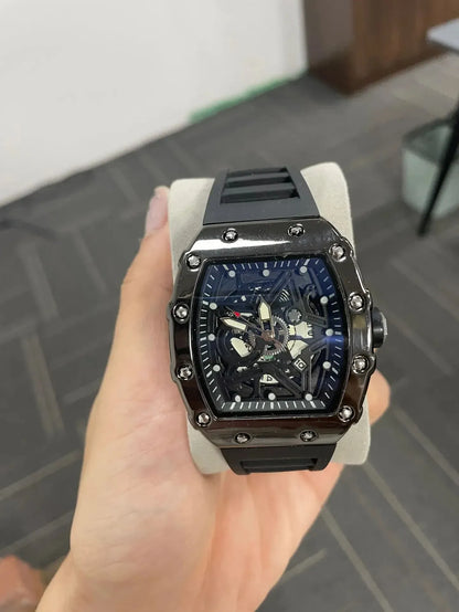 Men’s Pentagram Luminous Watch | Light Luxury Barrel Quartz Timepiece - Maison Novaire #