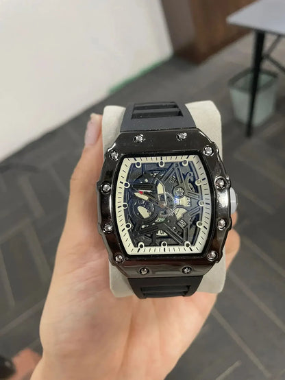 Men’s Pentagram Luminous Watch | Light Luxury Barrel Quartz Timepiece - Maison Novaire #