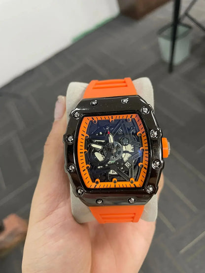 Men’s Pentagram Luminous Watch | Light Luxury Barrel Quartz Timepiece - Maison Novaire #
