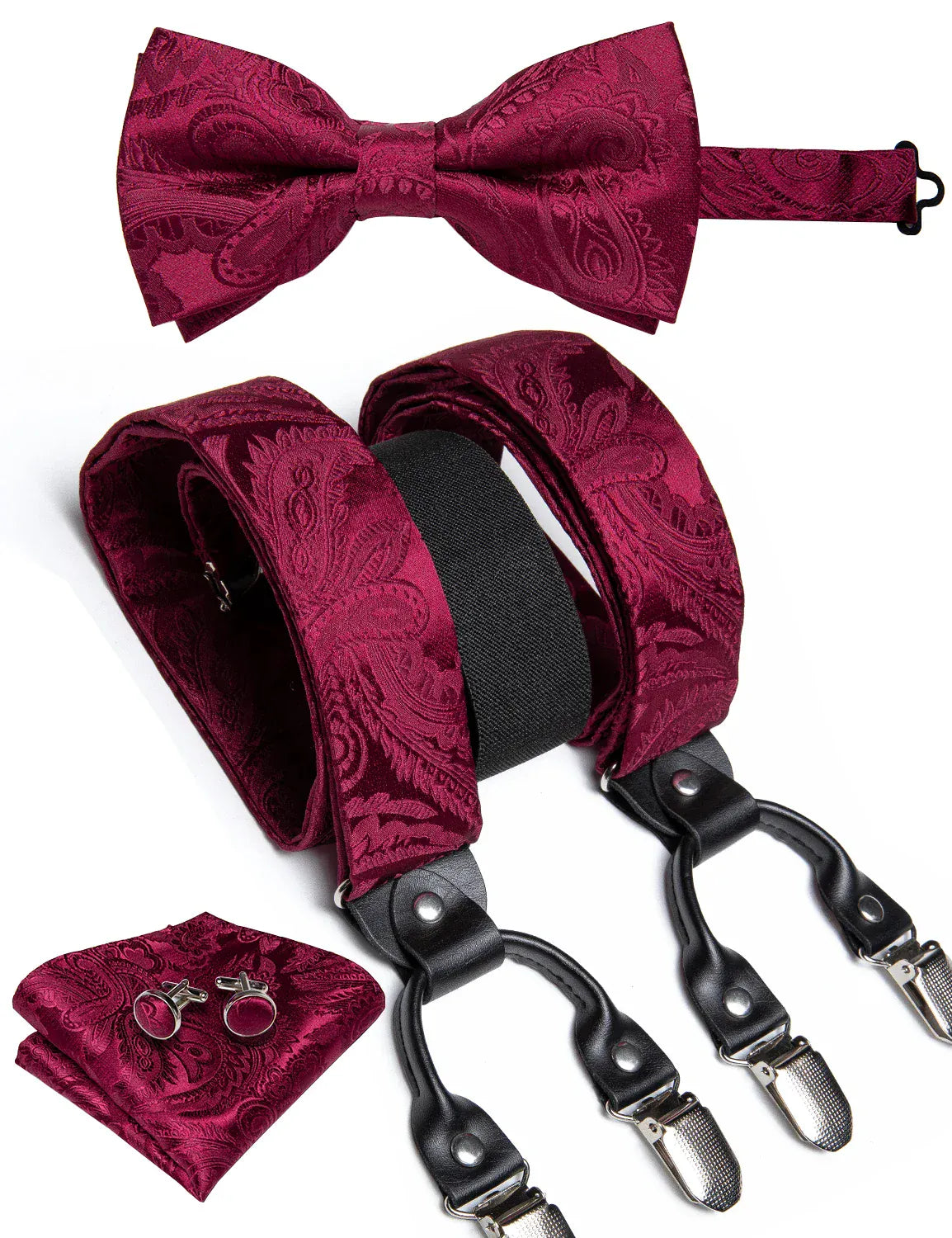 Men's Silk Suspenders Set - Maison Novaire #