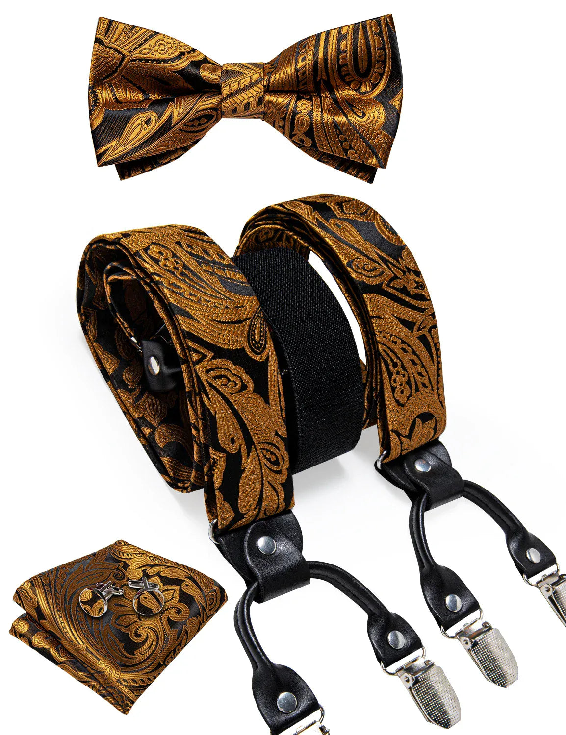 Men's Silk Suspenders Set - Maison Novaire #