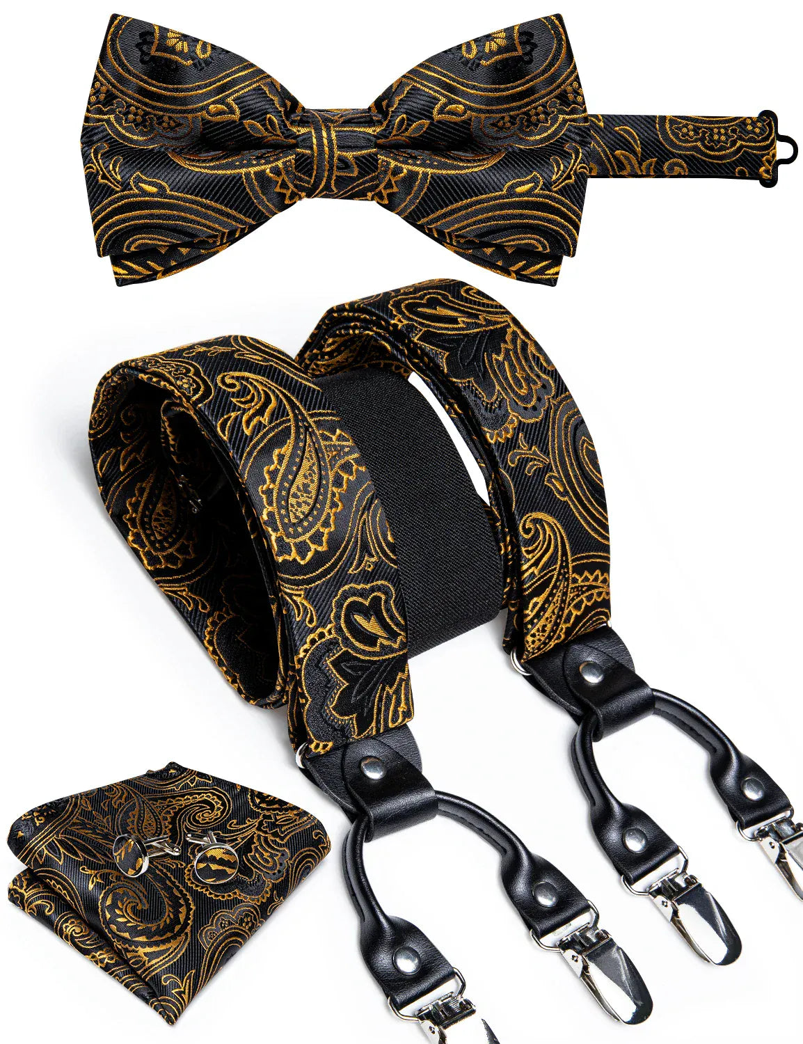 Men's Silk Suspenders Set - Maison Novaire #