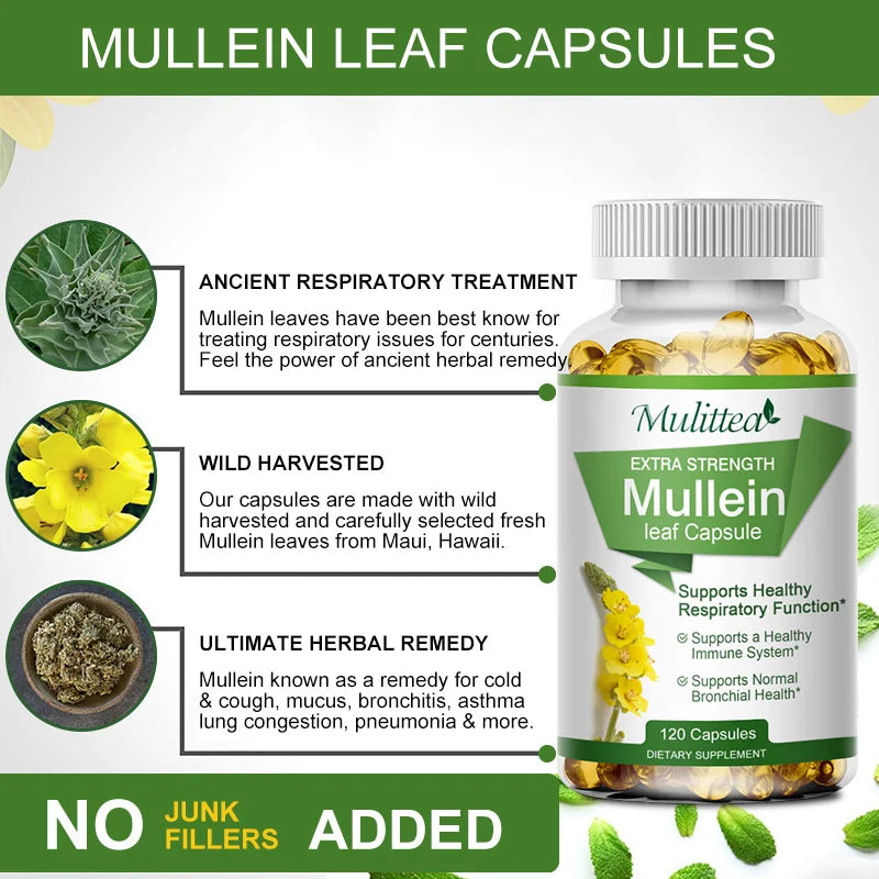 Mullein Lung Cleanser-Asthma Health-Herbal Supplement. - Maison Novaire #