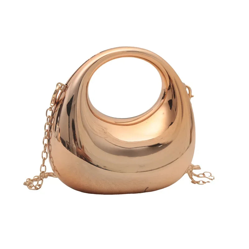 New Gold Silver Fashion Acrylic Moon Women's Handbags. - Maison Novaire #