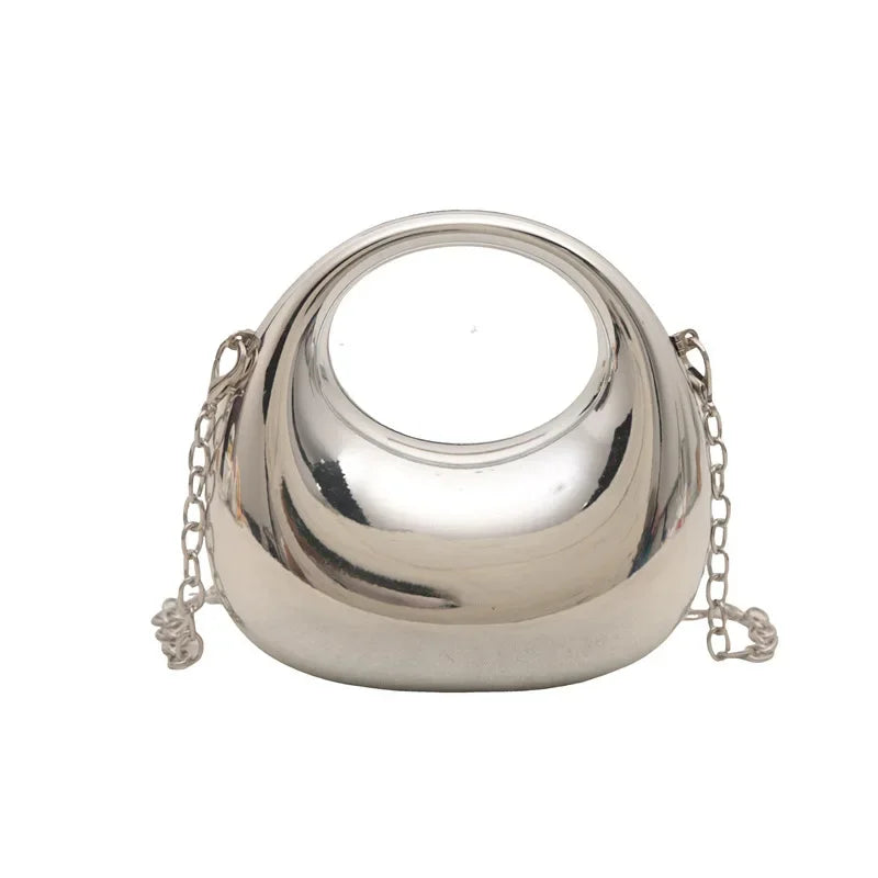 New Gold Silver Fashion Acrylic Moon Women's Handbags. - Maison Novaire #