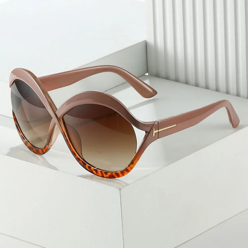 New Oversized Circular Frame Sunglasses for Women - Maison Novaire #