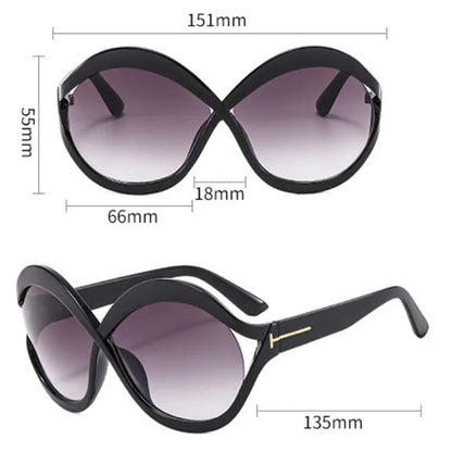 New Oversized Circular Frame Sunglasses for Women - Maison Novaire #