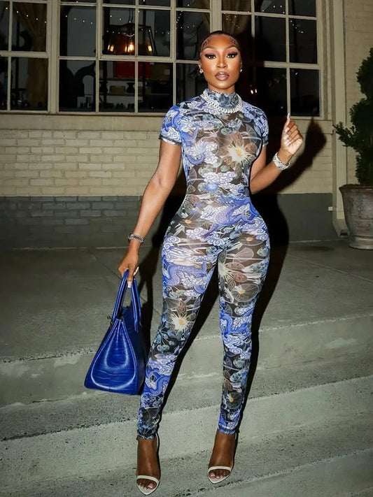 Nibber Colorful Print Jumpsuit. - Maison Novaire