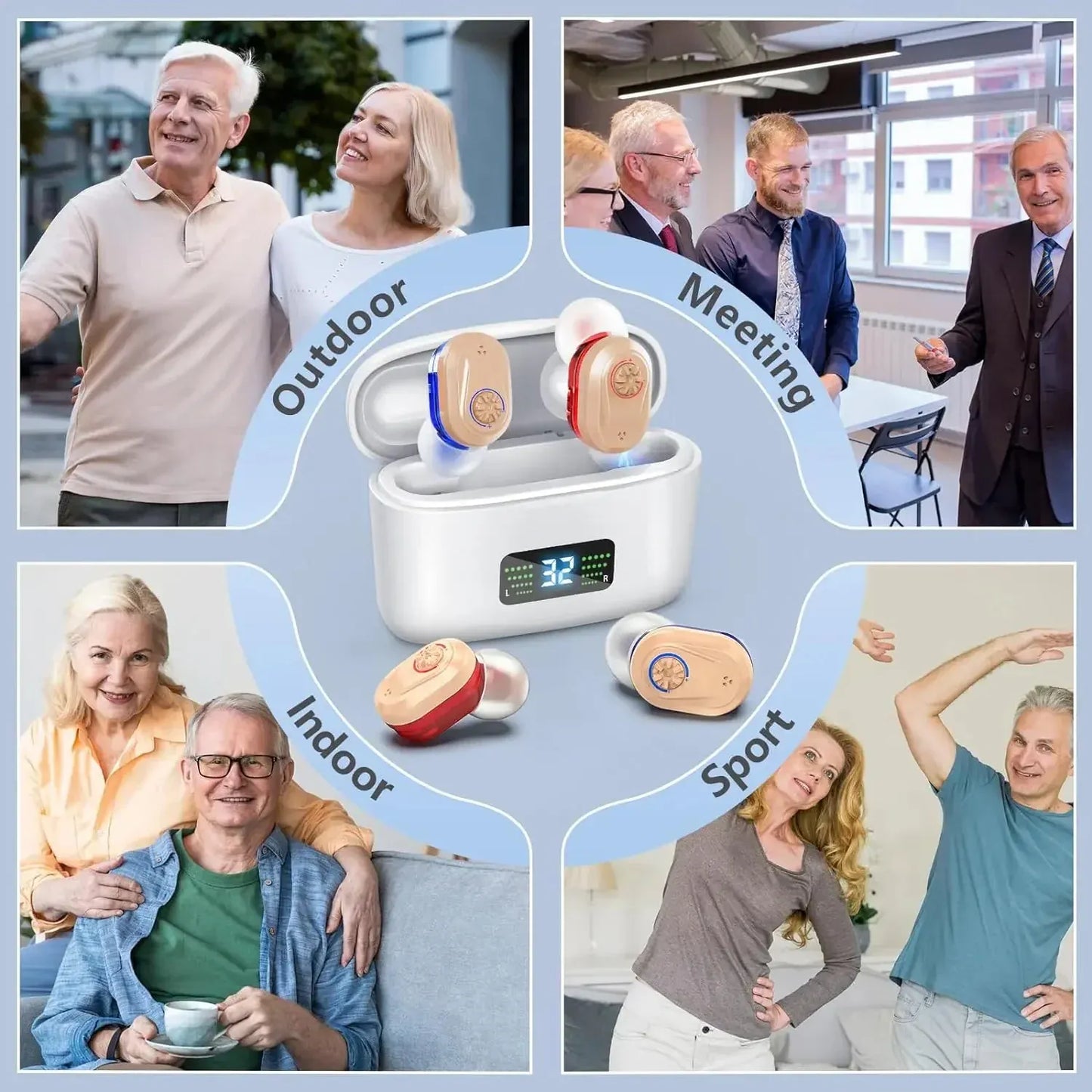 Noise-cancelling Hearing enhancer for Seniors. - Maison Novaire #