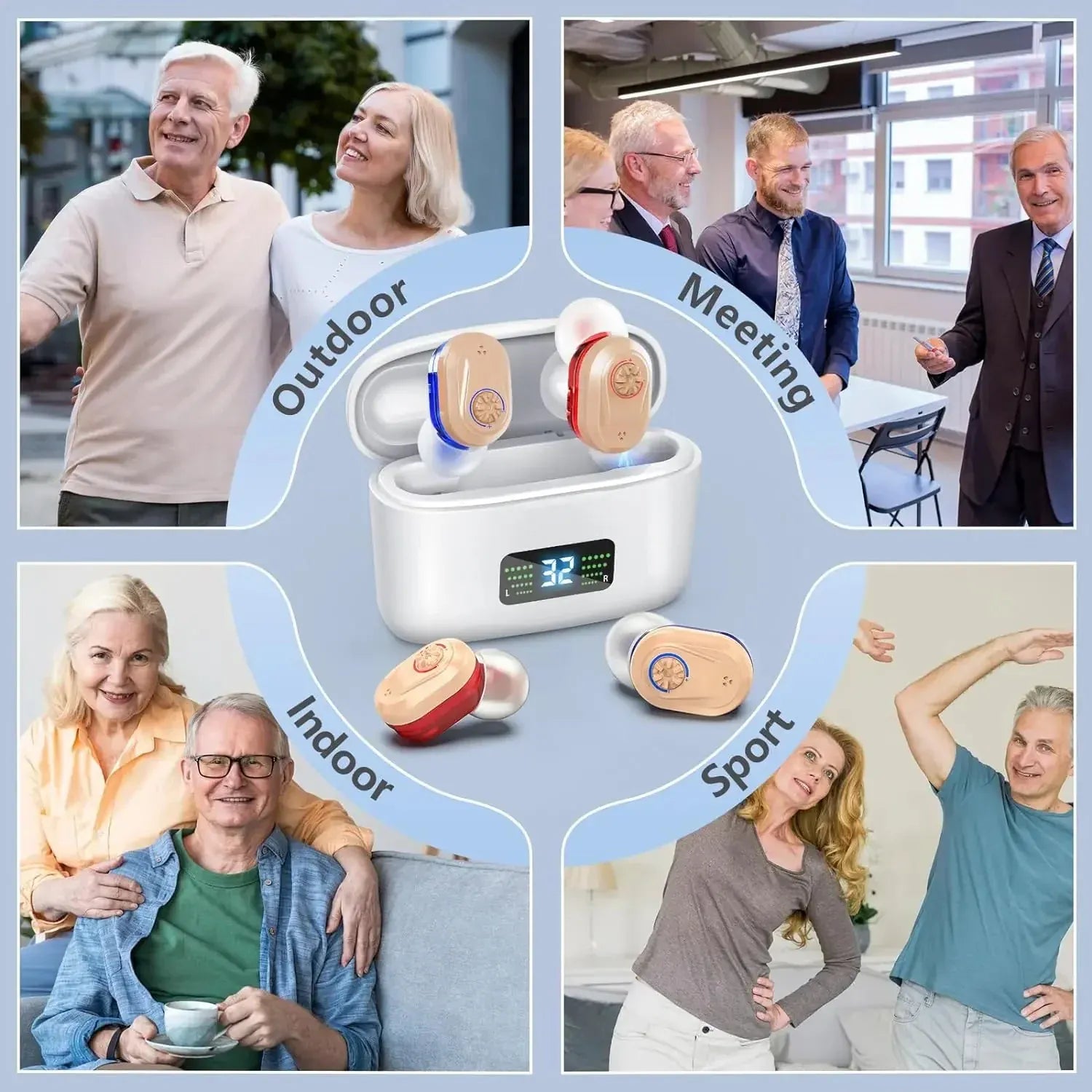 Noise-cancelling Hearing enhancer for Seniors. - Maison Novaire #