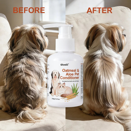 Oatmeal Aloe Pet Conditioner | Softens, Detangles, and Adds Shine - Maison Novaire