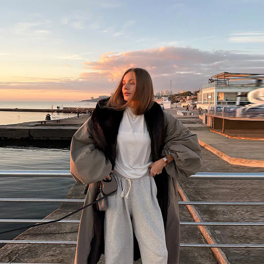 Oversize Long Winter Coat for Women - Maison Novaire