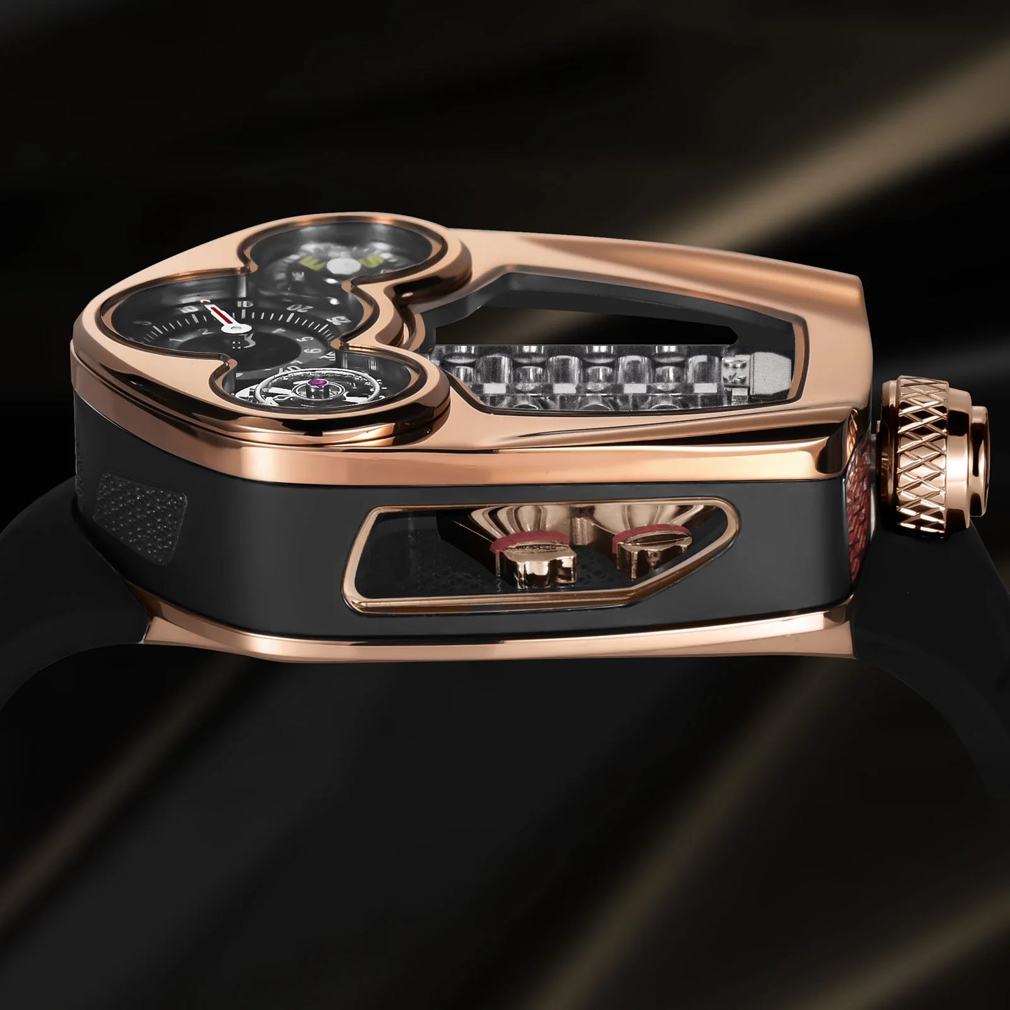 PINDU Engine Series Quartz Watch for Men | Luxury Stainless Steel Compass Watch - Maison Novaire