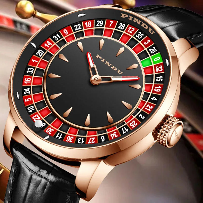 PINDU P6616 Roulette NH35 Automatic Watch | Arabic Numerals - Maison Novaire