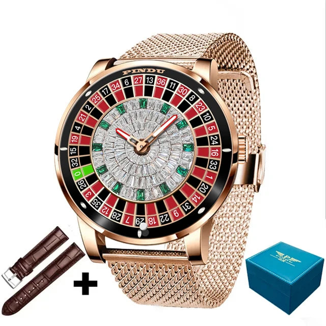 PINDU P6616 Roulette NH35 Automatic Watch | Arabic Numerals - Maison Novaire