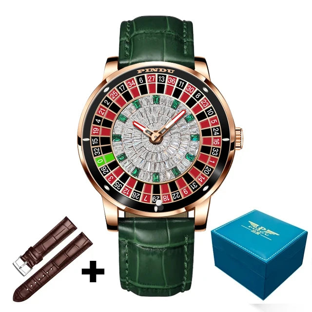 PINDU P6616 Roulette NH35 Automatic Watch | Arabic Numerals - Maison Novaire