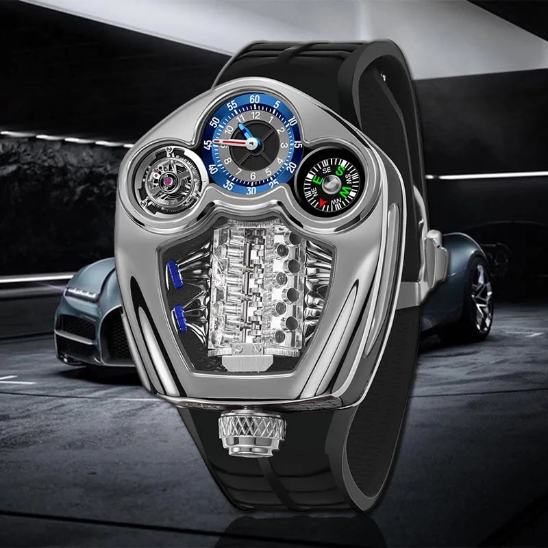 PINDU P6658 Men’s Watch | Luxury Business Compass Quartz Watch
