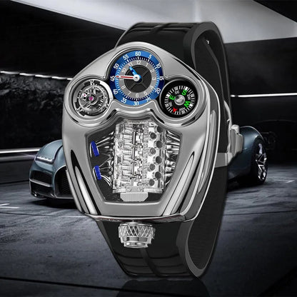PINDU P6658 Men’s Watch | Luxury Business Compass Quartz Watch