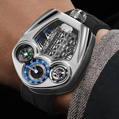 PINDU P6658 Men’s Watch | Luxury Business Compass Quartz Watch