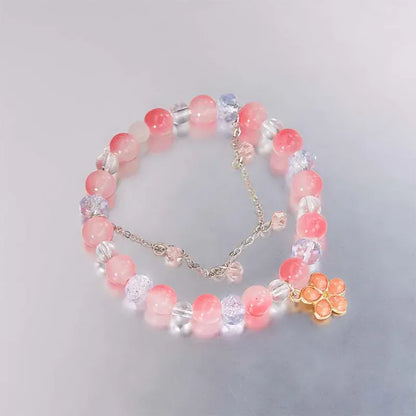 Peach Blossom Beaded Bracelet for Women - BLAKESTORE-NG