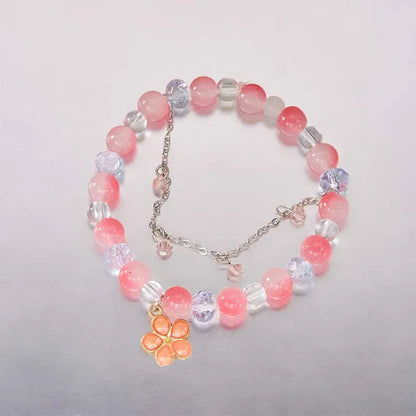 Peach Blossom Beaded Bracelet for Women - BLAKESTORE-NG