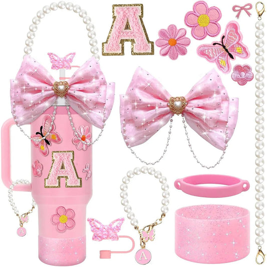 Pink 12pcs 30oz 40oz Tumbler Cup Accessories Set. - Maison Novaire