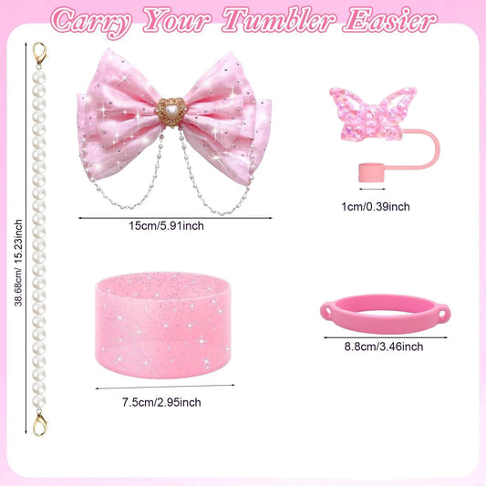 Pink 12pcs 30oz 40oz Tumbler Cup Accessories Set. - Maison Novaire
