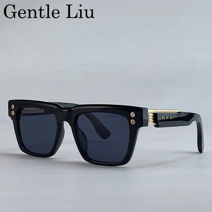 Polarized Square Punk Sunglasses Men UV400 - Maison Novaire #