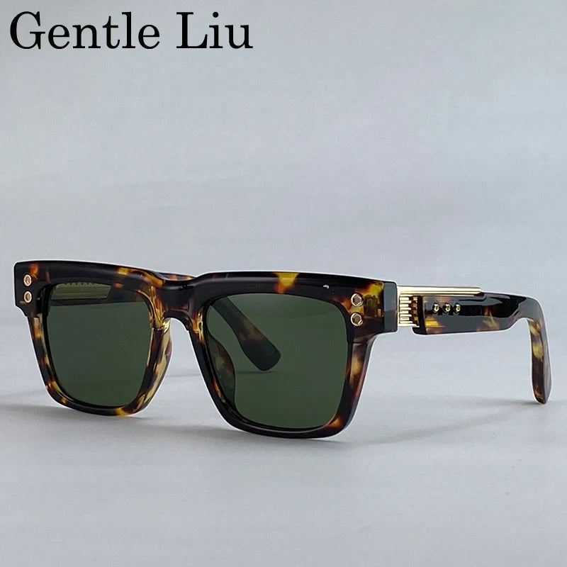 Polarized Square Punk Sunglasses Men UV400 - Maison Novaire #