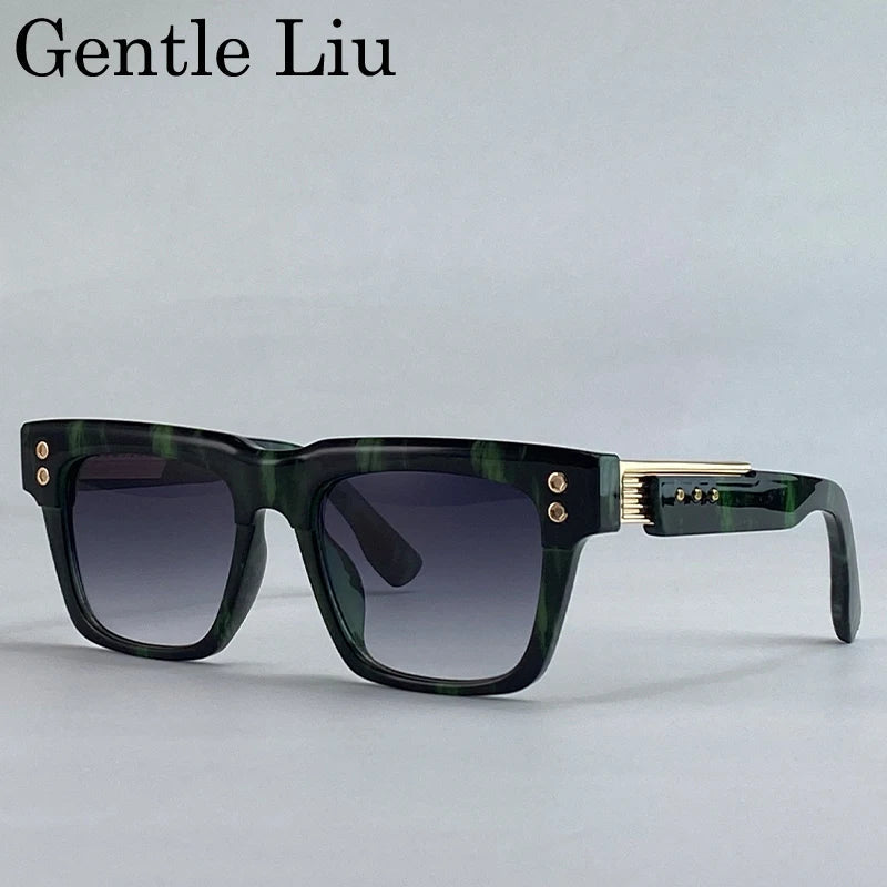 Polarized Square Punk Sunglasses Men UV400 - Maison Novaire #