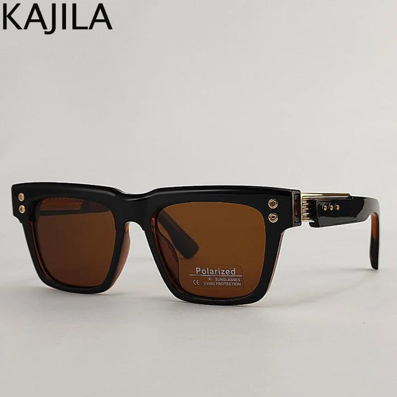 Polarized Square Punk Sunglasses Men UV400 - Maison Novaire #