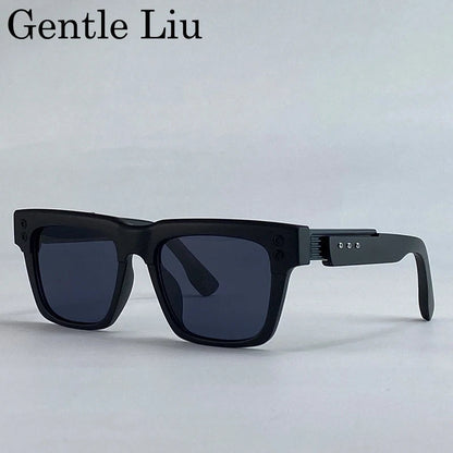Polarized Square Punk Sunglasses Men UV400 - Maison Novaire #