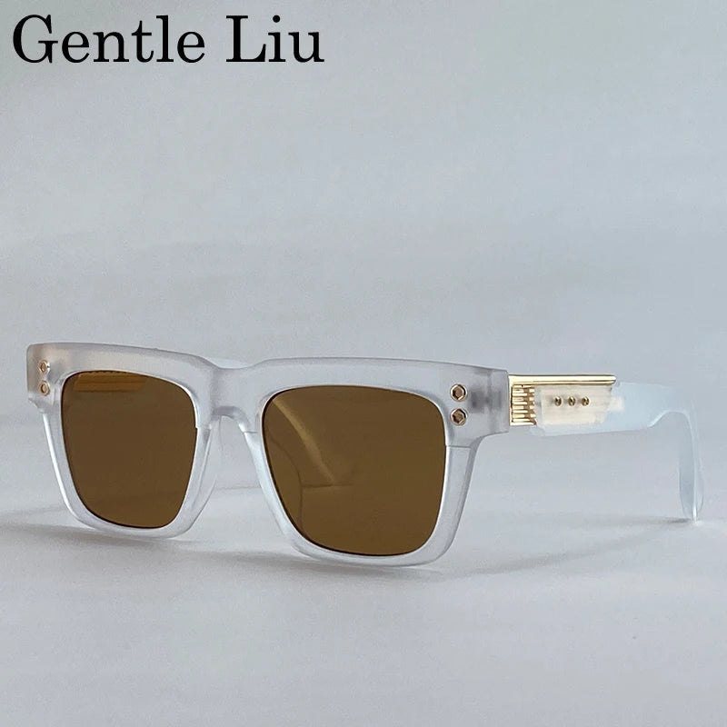 Polarized Square Punk Sunglasses Men UV400 - Maison Novaire #