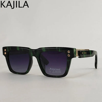 Polarized Square Punk Sunglasses Men UV400 - Maison Novaire #