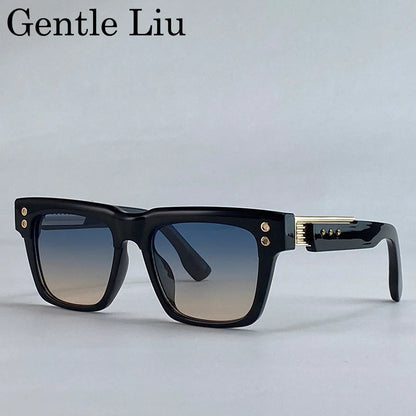 Polarized Square Punk Sunglasses Men UV400 - Maison Novaire #