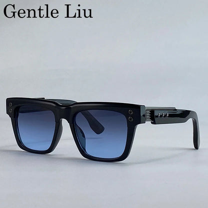 Polarized Square Punk Sunglasses Men UV400 - Maison Novaire #