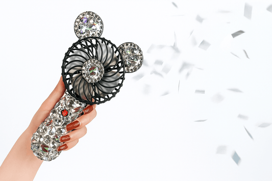 Portable Electric Fan with Rhinestones. - BLAKESTORE-NG